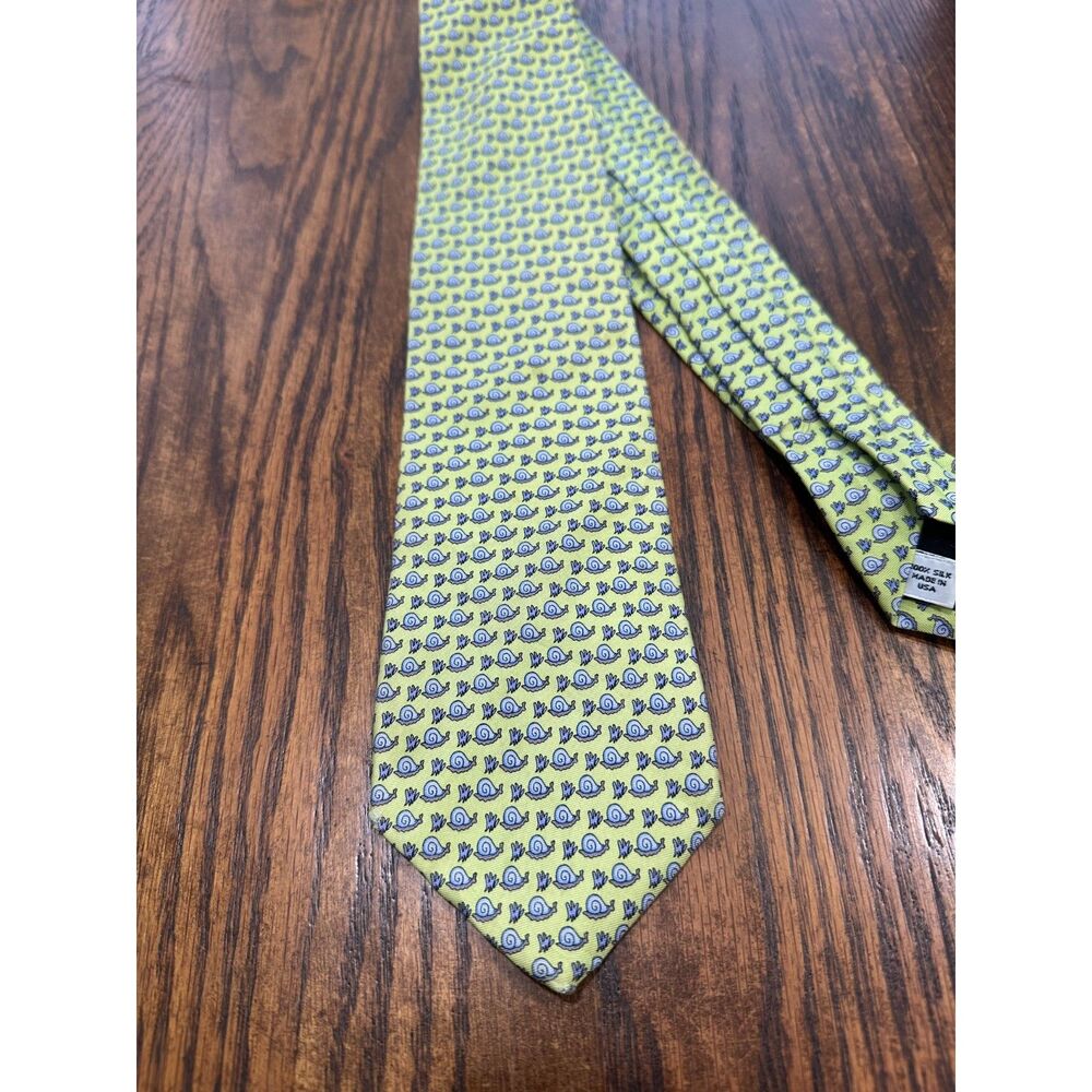 Barney's New York Silk Snail Tie Green